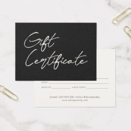 Minimalistisches Geschenkgutschein