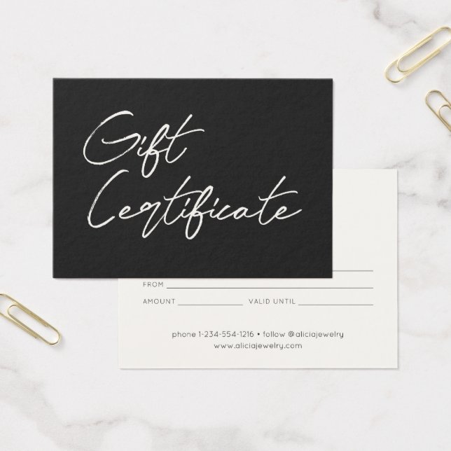 Minimalistisches Geschenkgutschein (Büro)