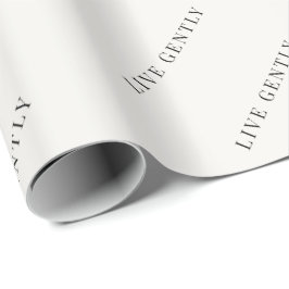 Minimalistisches Geschenkpapier 'Lebe sanft'