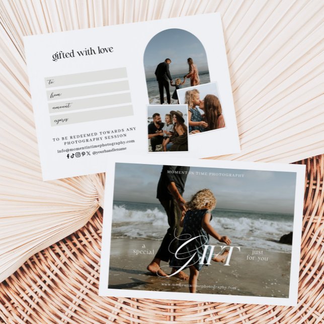 Minimalistisches Geschenkzertifikat für moderne Fo (Von Creator hochgeladen)