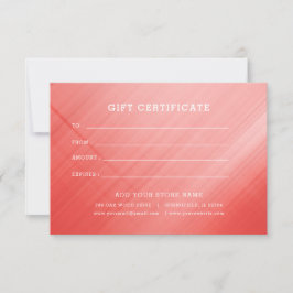 Minimalistisches Geschenkzertifikat mit Logo