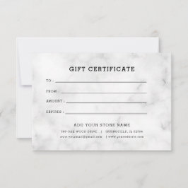 Minimalistisches Geschenkzertifikat mit Logo