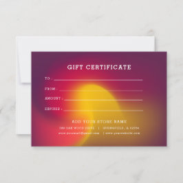 Minimalistisches Geschenkzertifikat mit Logo