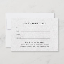 Minimalistisches Geschenkzertifikat mit Logo