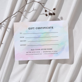 Minimalistisches Geschenkzertifikat mit Logo