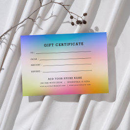 Minimalistisches Geschenkzertifikat mit Logo