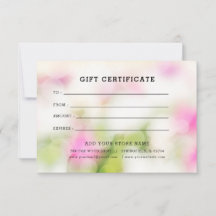 Minimalistisches Geschenkzertifikat mit Logo