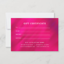Minimalistisches Geschenkzertifikat mit Logo
