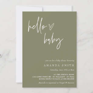 Minimalistisches Geschlecht Neutral Boho Hallo Kin Einladung