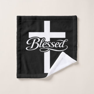Minimalistisches gesegnetes Kreuz christlicher Gla Badhandtuch Set