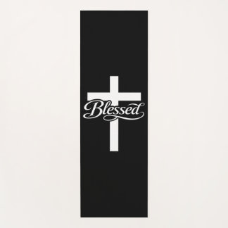 Minimalistisches gesegnetes Kreuz christlicher Gla Yogamatte