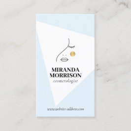 Minimalistisches Gesicht Beauty Logo Kosmetologin  Visitenkarte
