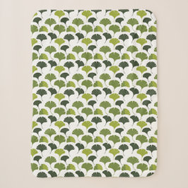 Minimalistisches Ginkgo-Blatt-Muster – Naturinspir Sherpadecke