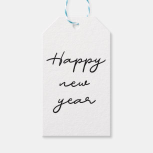 Minimalistisches Glück im neuen Jahr Geschenkanhänger