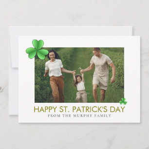 Minimalistisches Glück Kleeblatt st. Patrick's Day Feiertagskarte