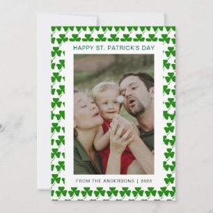 Minimalistisches Glück Kleeblatt st. Patrick's Day Feiertagskarte