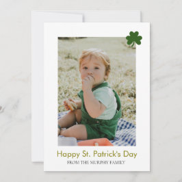 Minimalistisches Glück Kleeblatt st. Patrick's Day Feiertagskarte