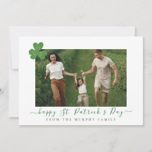 Minimalistisches Glück Kleeblatt st. Patrick's Day Feiertagskarte