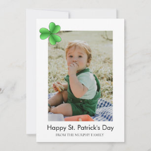 Minimalistisches Glück Kleeblatt st. Patrick's Day Feiertagskarte