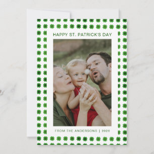 Minimalistisches Glückskleeblatt St. Patrick's Day Feiertagskarte