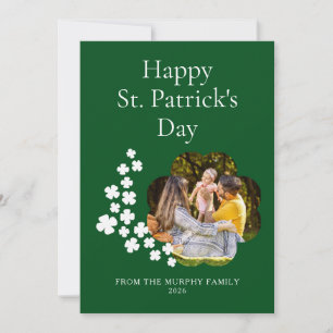 Minimalistisches Glückskleeblatt St. Patrick's Day Feiertagskarte