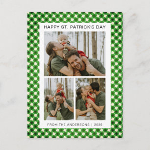 Minimalistisches Glückskleeblatt St. Patrick's Day Feiertagspostkarte