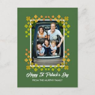 Minimalistisches Glückskleeblatt St. Patrick's Day Feiertagspostkarte