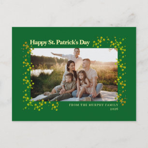 Minimalistisches Glückskleeblatt St. Patrick's Day Feiertagspostkarte
