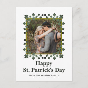 Minimalistisches Glückskleeblatt St. Patrick's Day Feiertagspostkarte