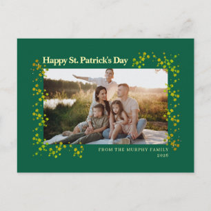 Minimalistisches Glückskleeblatt St. Patrick's Day Feiertagspostkarte