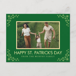 Minimalistisches Glückskleeblatt St. Patrick's Day Feiertagspostkarte