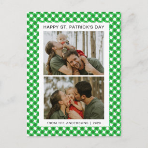 Minimalistisches Glückskleeblatt St. Patrick's Day Feiertagspostkarte