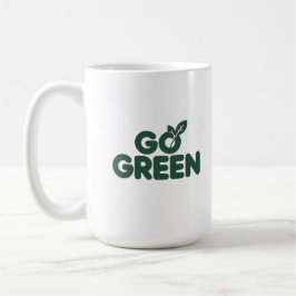Minimalistisches Go Green Öko-freundliches Blatt-D Kaffeetasse