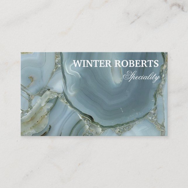 Minimalistisches Gold Glitzer Marmorlogo - Visiten Visitenkarte (Vorderseite)