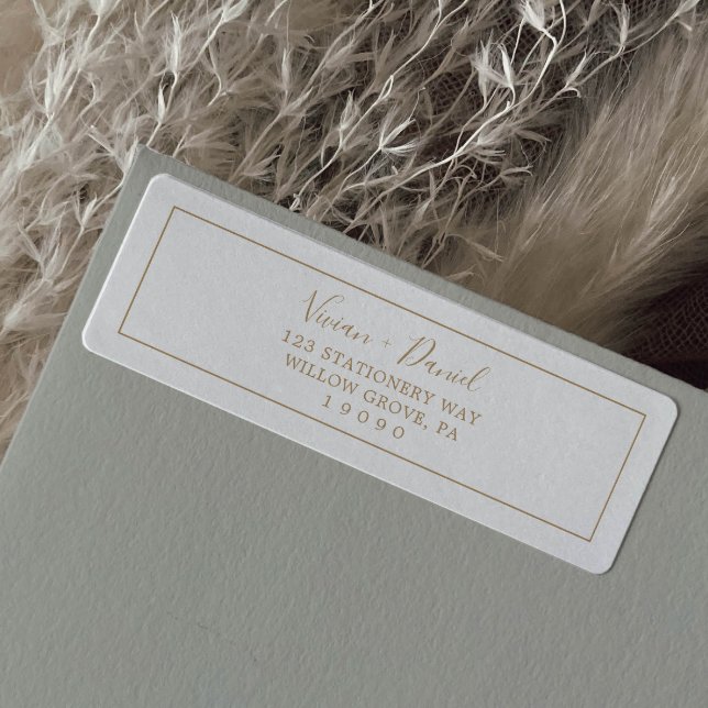 Minimalistisches Gold-Rücksendeadresse (Von Creator hochgeladen)