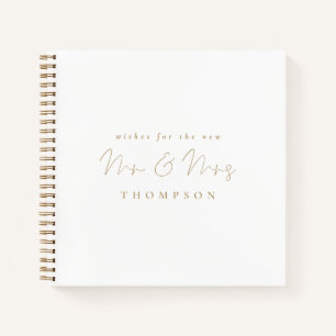 Minimalistisches Gold Script Mr. Wedding Guest Boo Notizbuch