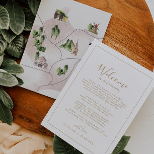 Minimalistisches Gold Willkommensbrief Itineror & 