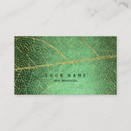 Minimalistisches Goldenes Leaf Tropic Vip Schönhei Visitenkarte
