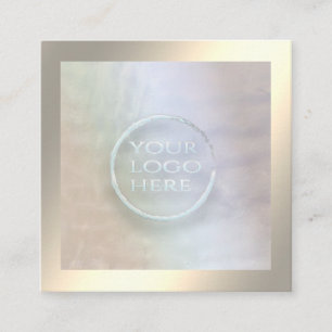 Minimalistisches goldholografisches Sonderzeichen Quadratische Visitenkarte