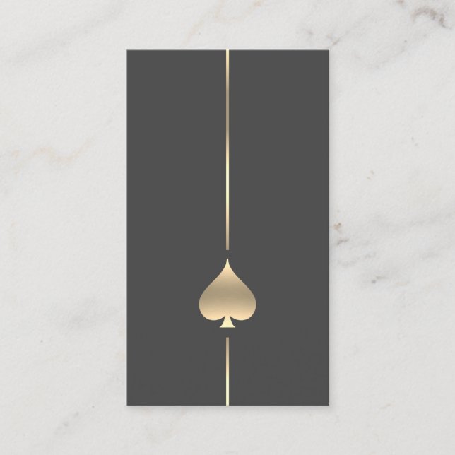 Minimalistisches Goldspur-Symbol Visitenkarte (Vorderseite)