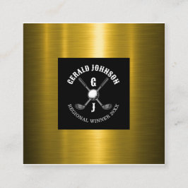 Minimalistisches Golf Monogram Design Quadratische Visitenkarte