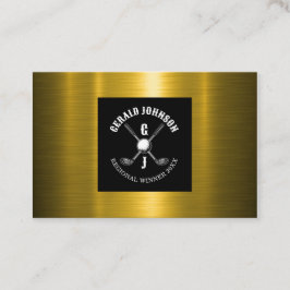 Minimalistisches Golf Monogram Design Visitenkarte