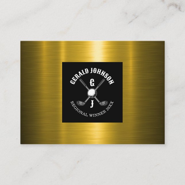 Minimalistisches Golf Monogram Design Visitenkarte (Vorderseite)