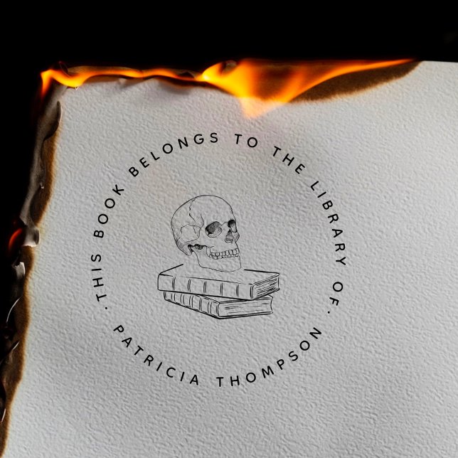 Minimalistisches gotisches Schädelbuch aus der Bib Permastempel (Von Creator hochgeladen)