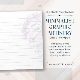 Minimalistisches Grafikdesign Lineares Notizbuch Notizblock