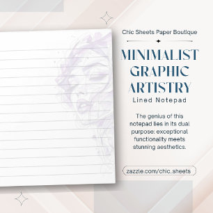 Minimalistisches Grafikdesign Lineares Notizbuch Notizblock