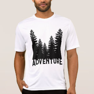 Minimalistisches grafisches Schwarz-weißes Kiefern T-Shirt