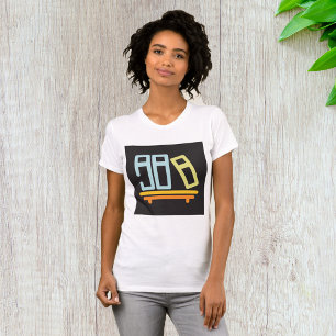 Minimalistisches grafisches Symbol der virtuellen T-Shirt