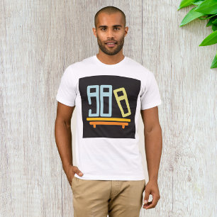 Minimalistisches grafisches Symbol der virtuellen  T-Shirt