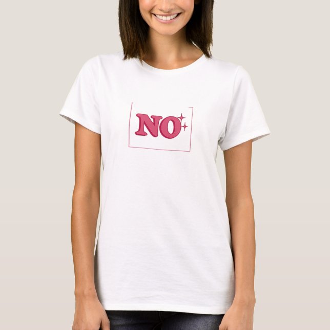 Minimalistisches grafisches T-Shirt "NO ✦" für Fra (Vorderseite)
